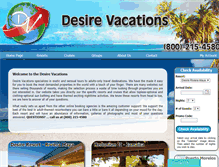 Tablet Screenshot of desirevacations.com